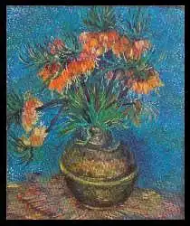 x06509; VAN GOGH Impvrial Crown B«ll Lilies in a Copper Vase.