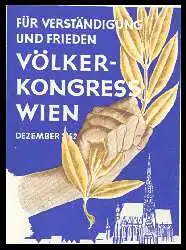 x06610; VölkerKongress Wein. Für Verständigung und Frieden. 1952.