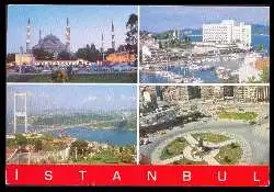 x06668; Istanbul. Blue Mosque, Tarabya, Fatih Sultan Mehmet Bridge and Taksim Square Center.