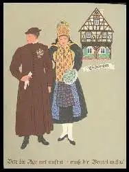 x06679; Mann und Frau in thüringischer Tracht.