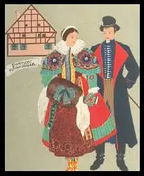 x06680; Mann und Frau in pommerischer Tracht.