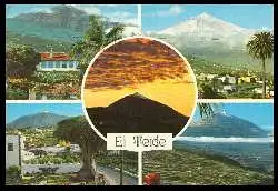 x06814; Tenerife. Fünf Ansichten des erhabenen und anmassenden. Teide der wie ein mythologischer Gott ewig über die kanarische Landschaft herrscht.