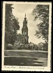 x06833; Dresden. Blick von der brühlischen Terrasse an der Hofkirche.