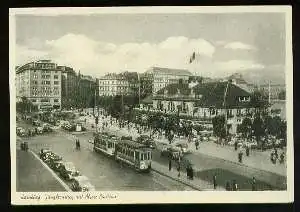 x06910; Hamburg. Jungfernstieg mit Alsterpavillon.