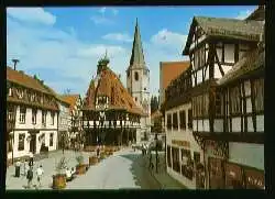 x07047; Michelstadt. Marktplatz mit histor. Rathaus (erbaut 1484).