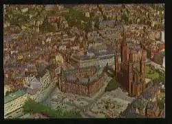 x07062; Wiesbaden. Marktplatz mit Rathaus und ev. Marktkirche.