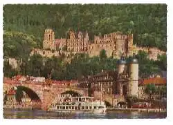 x07254; Heidelberg. Alte Brücke mit Schloss.