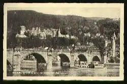 x07260; Heidelberg. Schloss mit alter Neckarbrücke.