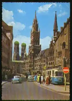 x07762; MÜNCHEN. Frauenkirche und Rathaus.