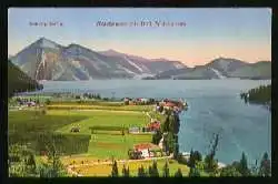 x07829; Walchensee mit Dorf Walchensee.