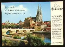 x07955; Regensburg. Steinerne Brücke u. Dom St. Peter.