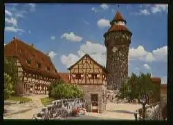 x08015; Nürnberg Tiefer Brunnen und Sinwellturm.