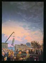x08757; Matthias Koeppel. Die Offnung der Berlner Mauer Triptycho im Abgeordnetenhaus von Berlin.