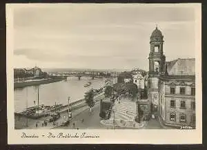 x09103; Dresden. Die Brühlsche Terrasse. Aufgenommen vor der Zerstörung.