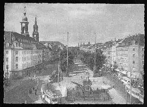 x09206; Dresden. Strasse der Befreiung und Neustädter Rathaus. Vor der Zerstörung.