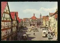 x09224; ESCHWEGE im Werraland. Marktplatz mit altem Rathaus.