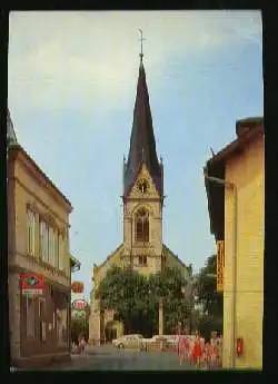 x09242; Bischofsgrün im Fichtelgebirge. Marktplatz mit Evang. Kirche.