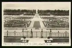 x09251; Hannover Herrenhausen. Blick auf das Luststück mit großer Fontäne.