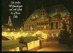 x09324; Bremen. Weihnachtsmarkt mit Rathaus.