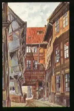 x09472; Hildesheim. Blick auf das Pfeilerhaus vom Hohenweg gesehen.