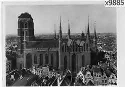 x09885; Danzig. Die Marienkirche, Südseite, 1489 vollendet.