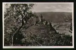 x10198; Burg Kochem an der Mosel. Blick v. den Drei Kreuzen.