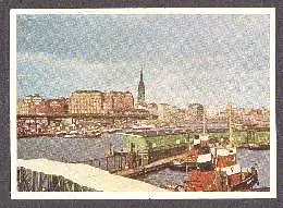 x10631; Hamburg. Hafen mit Nikolaikirche.