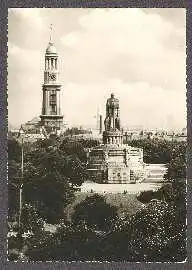 x10881; Hamburg. Michaeliskirche und Bismarck Denkmal.