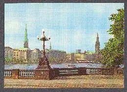 x10883; Hamburg. Blick von der Lombardsbrücke auf die Innenstadt.