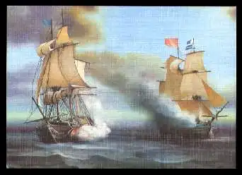x11159 ; Seegefecht nach einem Gemälde von H. Rhode.
