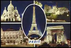 x11204; Paris. Le Sacre Coeur, Notre Dame, L´Opera, L´Arc de Triomphe, La Tour Eiffel.