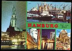 x11252; Hamburg. St. Michaeliskirche, Hafen, Kramer Amtswohnungen, Hotel Hamburg Plaza, Am Mönckeberg Brunnen.