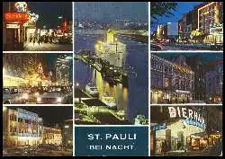 x11266; Hamburg. St. Pauli bei Nacht.