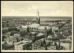 x11346; Hamburg. Blick auf Rathaus, Binnen und Aussenalster.