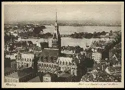 x11348; Hamburg. Blick vom Nicolai Turm auf die Alster.