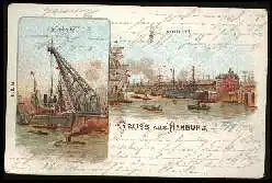 x11431; Hamburg. Gruss aus. Litho.