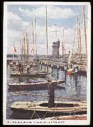 x11461; Kiel. Stimmungsbild vom Olympiahafen und Signalturm.