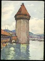 x11466; Luzern. Wasserturm. Klappkarte.