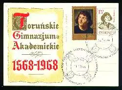 x11719; Torun. Torunskie Gimnazjum Akademickie 1568. 1968. 500 rocznica urodzin Mikolaja Kopernika.