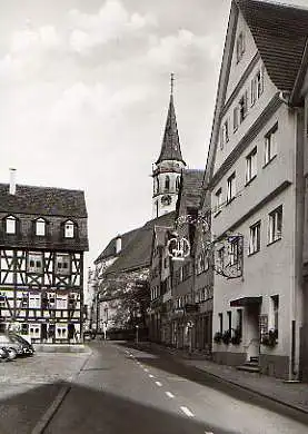 x11873; Schorndorf. Gottlieb Daimler Strasse mit Stadtkirche