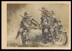 x12228; Motorrad mit Soldaten.