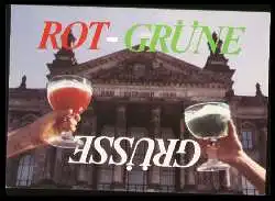 x12353; Rot Grüne Grüße.