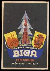 x12524; Freiburg 1947. BIGA. Besucht die Landes Exportschau.