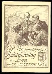 x12530; 14. Österreichischer Philatelistentag in Linz am Oktober 1935. GA.