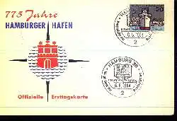x12659; 775 Jahre. Hamburger Hafen. Offizielle Ersttagskarte.