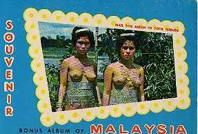 x12695; Malaysia. Sarawak.Two Dayak maidens appear in their national dress.
