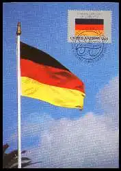 x12888; Staatsflagge der Bundesrepublik Deutschland auf UNO Briefmarke innerhalb der Serie Die Flaggen der Nationen.