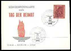 x12890; Berlin 1961. Sonderpostkarte zum Tag der Heimat.