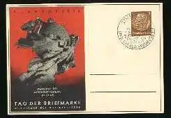 x13011; Berlin. 9.01.1938. Tag der Briefmarke. Denkmal des Weltpostvereins. Keine AK. GA.