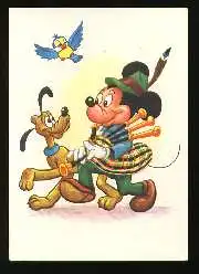 x13020; Walt Disney Productions.Mickey mit Pluto.
